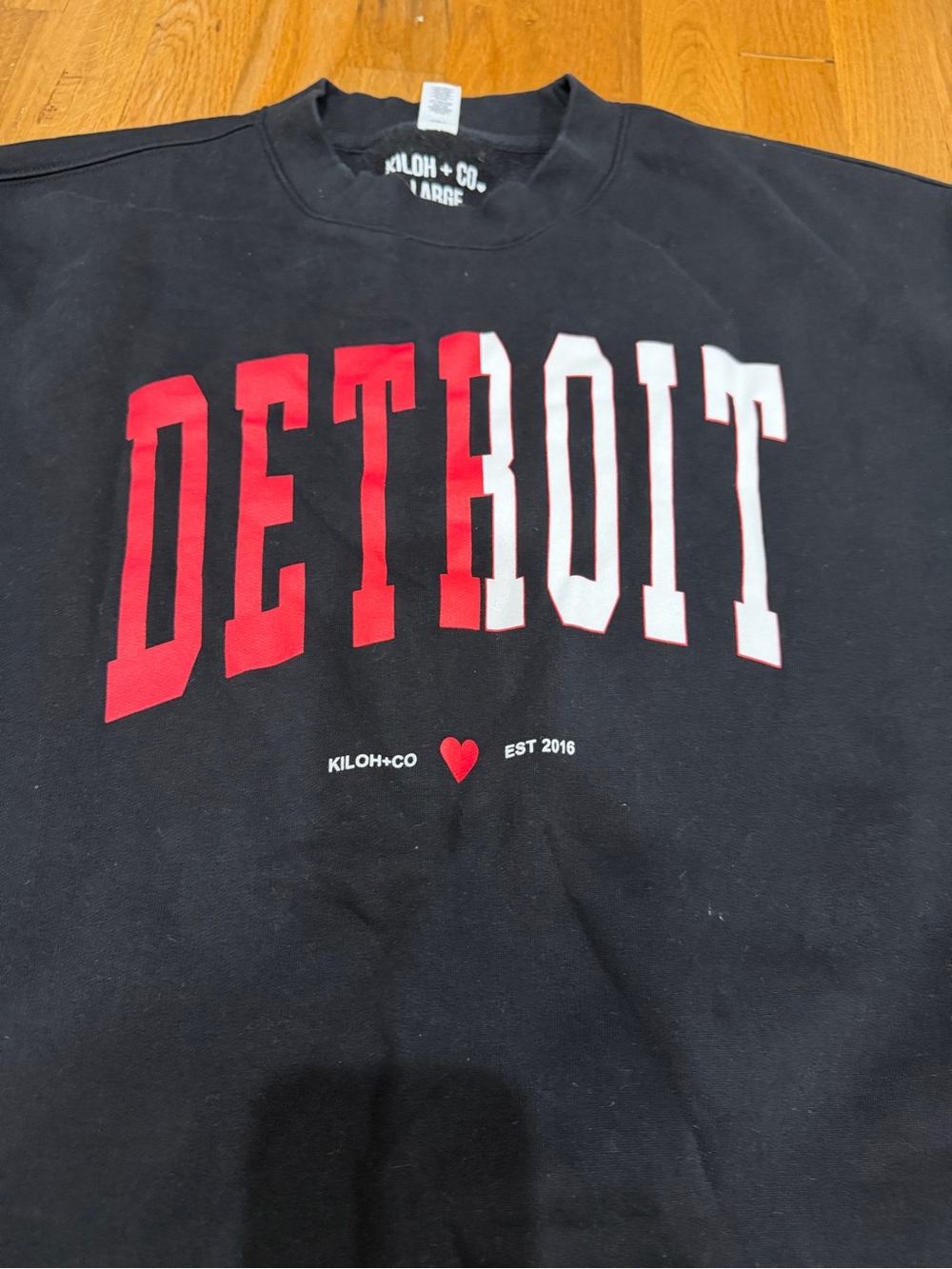 Detroit Black Crewneck Sweatshirt